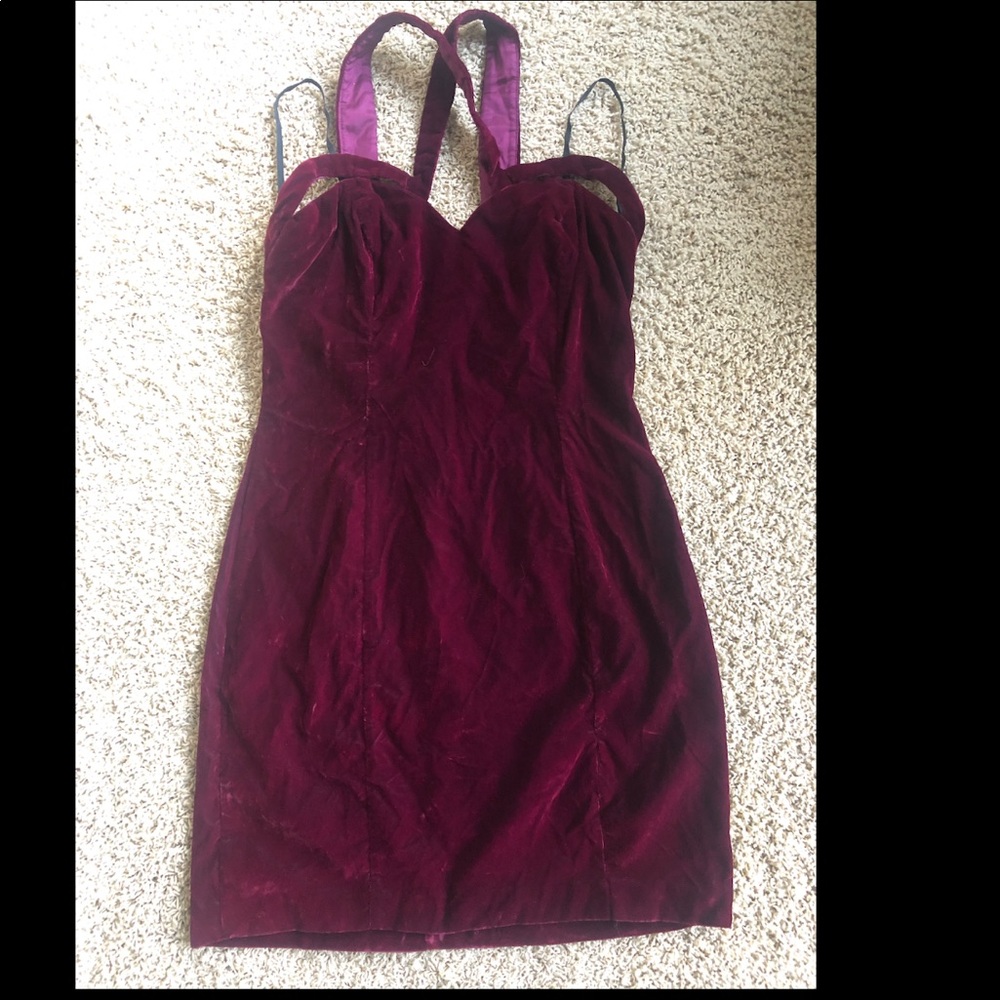 Vintage L.A. Glo velvet dress Sz 13/14